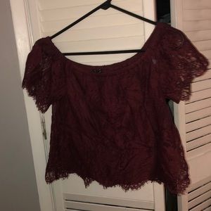 american eagle off the shoulder shirt